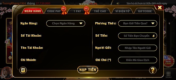 nạp tiền yo88 bằng thẻ ngân hàng